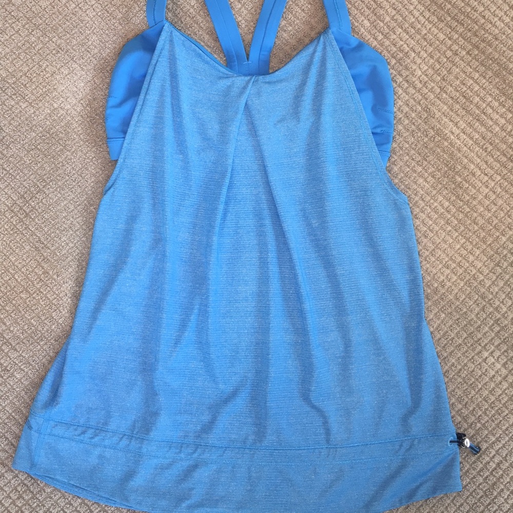 Lululemon Blue Racerback Tank w/ Built-in Bra